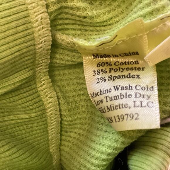 NWT. Baby Size 3 Mos Lime Green Waffle Shorts - Picture 4 of 7